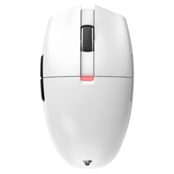FANTECH ARIA XD7 Wireless Gaming Mouse - Pixart 3395 Gaming Sensor 26000 DPI, KAILH GM8.0 Switches, Super Lightweight 59 Grams and Ambidextrous Egg Shape, 3-Mode Connectivity, White