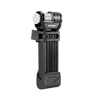 Kryptonite Keeper 585 Folding Combo Bike Lock, Compact High Security Anti-Theft Foldable Bicycle Lock with 4-Digit Resettable Combination and Mount for E-Bikes Scooter Road Mountain Bikes, 85cm(33 in)