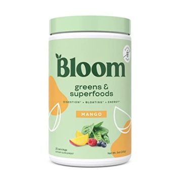 Bloom Nutrition Greens and Superfoods Powder - Mango - 25 Servings, 5 oz | Packaged by MBB