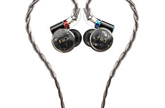 FiiO FD3 Earphones in-Ear Earbuds High Resolution 1DD Bass Heavy MMCX Connector Replaceable Cable with 3.5mm Plugs (Black)