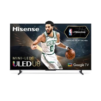 Hisense 65-Inch Class U8 Series Mini-LED ULED 4K UHD Google Smart TV (65U8K, 2023 Model) - QLED, Native 144Hz, 1500-Nit, Dolby Vision IQ, Full Array Local Dimming, Game Mode Pro, Alexa Compatibility