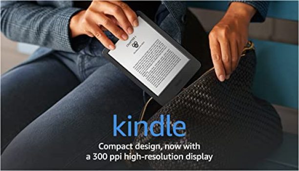 Kindle (2022 release) – The lightest and most compact Kindle, now with a 6” 300 ppi high-resolution display, and 2x the storage - Black