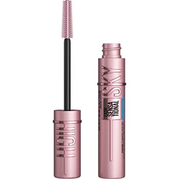 Maybelline New York Lash Sensational Sky High Waterproof Mascara Makeup, Volumizing, Lengthening, Defining, Curling, Multiplying, Buildable Formula, Very Black, 1 Count
