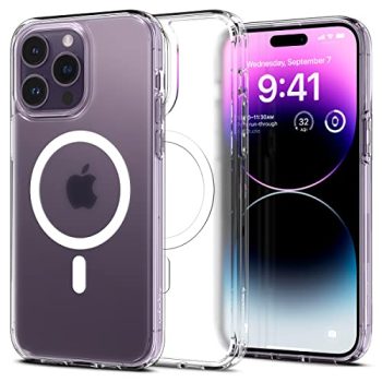 Spigen Ultra Hybrid (MagFit) [Anti-Yellowing Technology] Designed for iPhone 14 Pro Case (2022) - Frost Clear