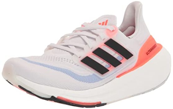adidas Men’s Ultraboost Light Running Shoes (Ultraboost 23) Running Shoe, White/Black/Solar Red, 10.5 US Men