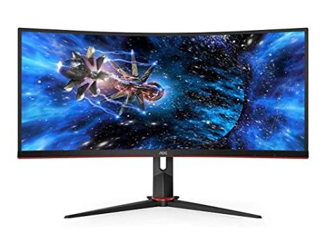 AOC CU34G2X-B 34" 3440 x 1440 144Hz Ultawide Curved Monitor - Certified Refurbished