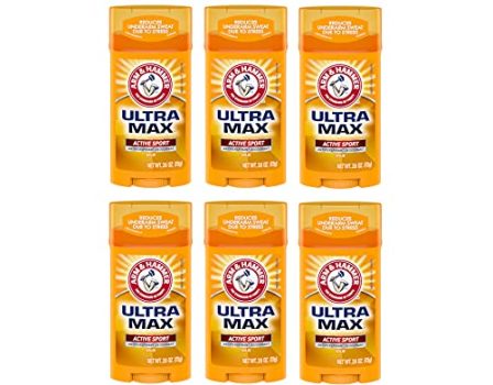 Arm & Hammer Ultramax Active Sport Antiperspirant Deodorant Solid, 2.6oz - Pack of 6
