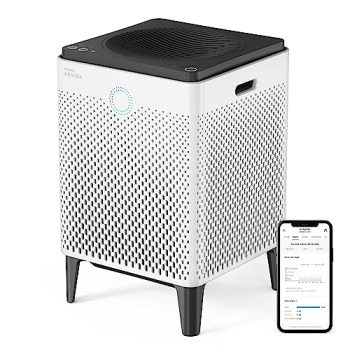 Coway Airmega 400S App-Enabled Smart Technology Compatible with Amazon Alexa True HEPA Air Purifier, Covers 1,560 sq.ft, White
