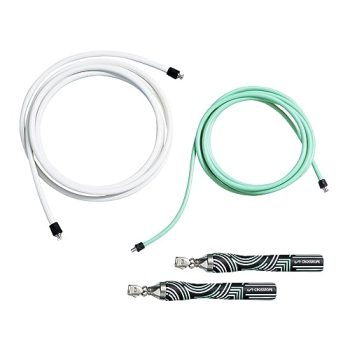 Crossrope Get Lean Set - Weighted Jump Rope- 1/4 LB and 1/2 LB Ropes - Slim Handles - Medium