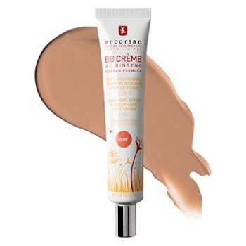 Erborian BB Cream with Ginseng - Lightweight Tan Coverage, SPF, Ultra-Soft Matte Finish, Minimizes Pores & Blemishes - 1.5 Oz