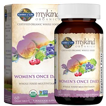 Garden of Life Organics Multivitamin for Women - Women's Once Daily Multi - 60 Tablets, Whole Food Multi with Iron, Biotin, Vegan Organic Vitamin for Women's Health, Energy Hair Skin and Nails