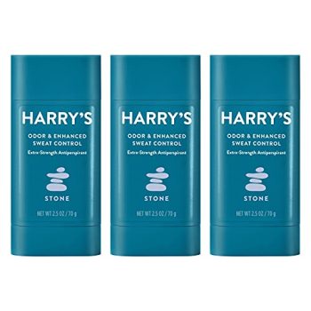 Harry's Extra - Strength Antiperspirant - Odor & Enhanced Sweat Control Antiperspirant for Men - Stone, Pack of 3