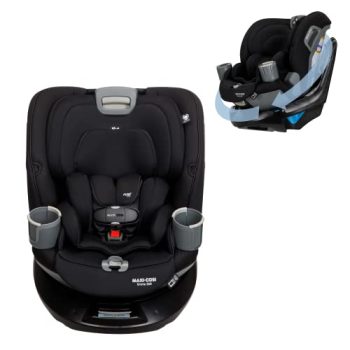 Maxi-Cosi Emme 360 Rotating All-in-One Convertible Car Seat, Polyester Blend, Midnight Black