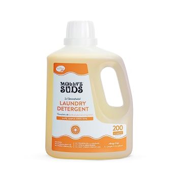 Molly's Suds Liquid Laundry Detergent | Natural Laundry Detergent Soap for Sensitive Skin | 2x Concentrated, High Efficiency (HE) (Citrus Grove - 200 Loads)