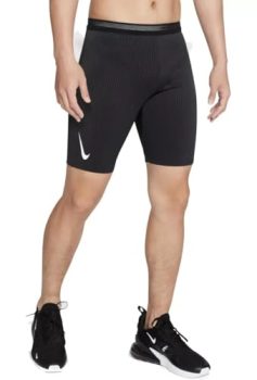 Nike Dri-FIT ADV AeroSwift Men's 1/2-Length Racing Tights, Black, 2XL