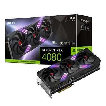 PNY GeForce RTX™ 4080 16GB XLR8 Gaming VERTO EPIC-X RGB™ Triple Fan Graphics Card DLSS 3