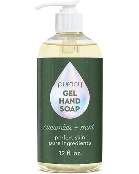 Puracy Organic Hand Soap, For the Professional Hand Washers We've All Become, Moisturizing Natural Gel Hand Wash Soap, Liquid Hand Soap Refills for Soft Skin 12 fl.oz, Cucumber & Mint
