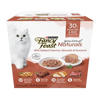 Purina Fancy Feast Wet Cat Food Variety Pack Gourmet Naturals - (30) 3 oz. Cans