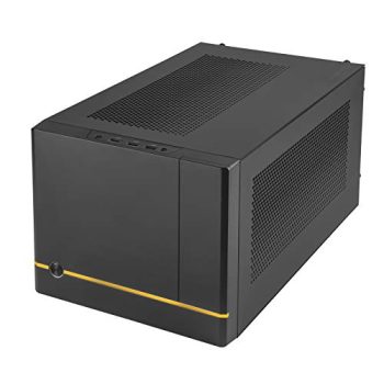 SilverStone Technology SUGO 14, SG14, Black, Mini-ITX Cube Chassis, Supports 3 Slot Full Length GPUs / ATX PSU / 240mm AIO, 4 Removable Panels, SST-SG14B
