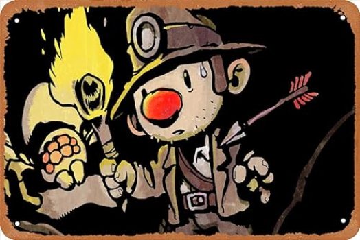 Zuhhgii Spelunky Game Poster Metal Tin Sign for Wall Decorative Metal Signs College Dorm, Children's Room, Games Room, Game Room Sign, Video Game Decor, Gaming Gifts 8x12 Inch Wall Decoration