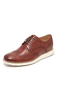 Cole Haan Men's Original Grand Shortwing Oxford Shoe, Woodbury Leather/Ivory, 11 Medium US