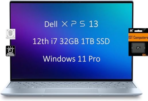 Dell XPS 13 9315 13.4" FHD+ (Intel 10-Core i7-1250U, 32GB LPDDR5 RAM, 1TB SSD) Thin & Light Business Laptop, 12-Hr Long Battery Life, Thunderbolt 4, Webcam, Backlit, Fingerprint, Wi-Fi 6E, Win 11 Pro