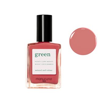 Manucurist Green Bois de Rose Pink Nail Polish - Natural 9-Free Regular Polish - Bio-Sourced (84%) Vegan Polish - Manicure - Nail Care - 0.5 fl oz