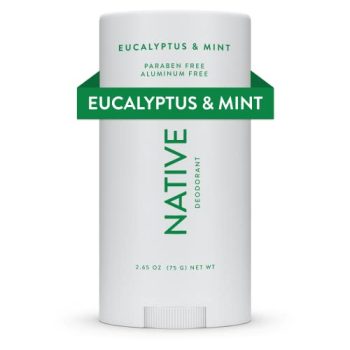 Native Deodorant Contains Naturally Derived Ingredients | Deodorant for Men & Women, Aluminum Free with Baking Soda, Probiotics, Coconut Oil and Shea Butter | Eucalyptus & Mint