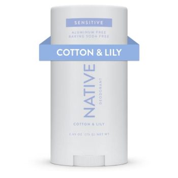 Native Sensitive Deodorant Contains Naturally Derived Ingredients | Deodorant for Women and Men, Aluminum Free, Baking Soda Free, Phthalate Free, Talc Free, Coconut Oil and Shea Butter | Cotton & Lily