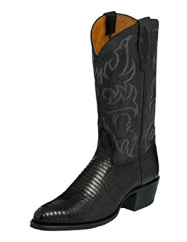 Tony Lama Men's Nacogdoches Teju Lizard Cowboy Boot Medium Toe Black 10.5 D