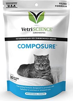 VetriScience Composure, Calming Formula for Cats, 30 Bite-Sized Chews
