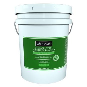 Bon Vital' Organica Massage Lotion with Certified Organic Ingredients for an Earth-Friendly & Relaxing Massage, Natural Moisturizer Lotion for Relaxing Back & Neck Massages, 5 Gal, Label may Vary