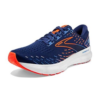 Brooks Men's Glycerin 20 Neutral Running Shoe - Blue Depths/Palace Blue/Orange - 10.5 Medium