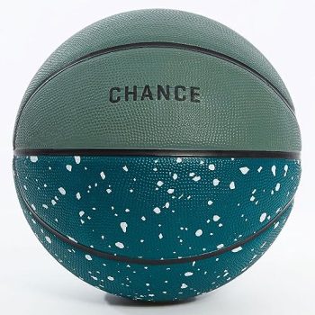 Chance Premium Design Printed Rubber Outdoor & Indoor Basketball, Size 6 Women's Official 28.5 inch, Chomper Speckled Green