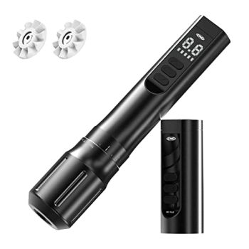 CNC Rotary Wireless Tattoo Pen Machine Custom Coreless Motor with 2pcs 1000mAh Tattoo Battery CNC-X-WE-1 Pro