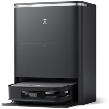 ECOVACS DEEBOT X2 Omni Robot Vacuum and Mop, 8000Pa Suction, 15mm Lift, Omni Station with Hot Water Mop Washing, Self-Emptying, Hot Air Drying, Auto-Refill, Obstacle Avoidance,Black