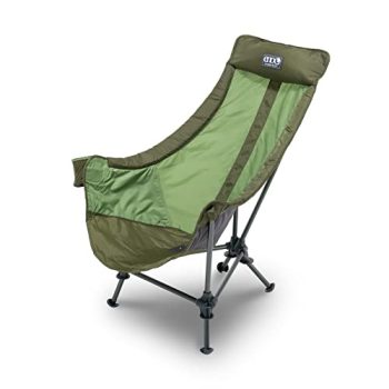 ENO Lounger DL Chair - Portable Outdoor Hiking, Backpacking, Beach, Camping, and Festival Chair - Olive/Lime