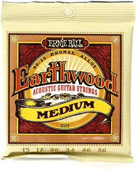 Ernie Ball Earthwood Medium 80/20 Bronze Acoustic Guitar Strings, 13-56 Gauge (P02002)'-Single Pack