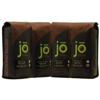 JO COFFEE: Mixed Bundle, No Fun Jo Decaf, Morning Jo Breakfast Blend, New York Jo, Colombia Jo, Medium & Medium Dark Roasts, 12 oz each, USDA Certified, Gluten-Free Gourmet Coffee, Swiss Water Process