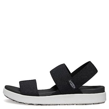 KEEN Women's Elle Backstrap Casual platform open toe Wedge Sandals, Black, 5.5