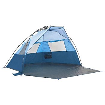 Lightspeed Outdoors Quick Cabana Beach Tent, Sun Shelter, Blue Tide