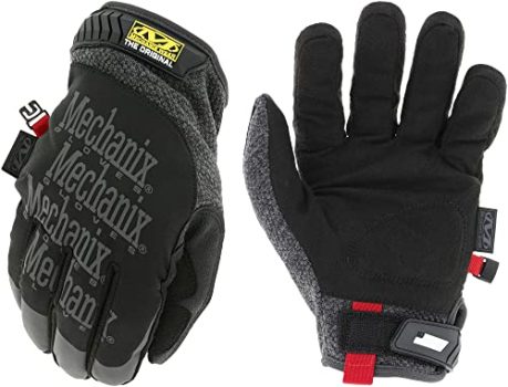 Mechanix Wear: ColdWork Original Winter Work Gloves with Secure Fit, Equipped with 40g 3M Thinsulate, Wind + Water Resistant, Touch Capable Winter Gloves, For Mild Cold Weather (Black/Gray, Medium)