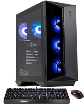 MSI Aegis RS Gaming Desktop, 13th Gen Intel Core i7-13700F, GeForce RTX 4060, 32GB RAM, 2TB SSD, RGB Fan Cooling, Wi-Fi, Keyboard & Mouse, DIY Friendly, Windows 11 Home