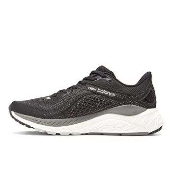 New Balance Women's Fresh Foam X 860 V13 Running Shoe, Black/White/Castlerock, 8 Wide