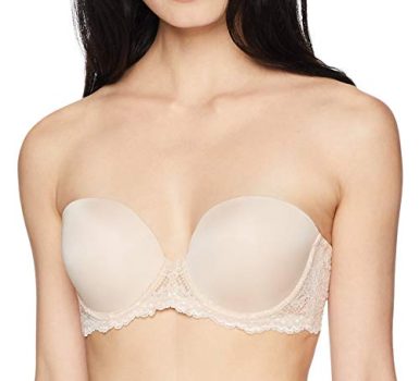 OnGossamer Women's Beautifully Basic Strapless Bra, Champagne, 36D