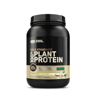 Optimum Nutrition Gold Standard 100% Plant Based Protein Powder, Gluten Free, Vegan Protein for Muscle Support and Recovery with Amino Acids - Creamy Vanilla, 20 Servings