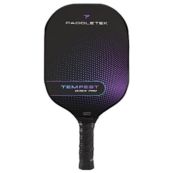 Paddletek Tempest Wave Pro Pickleball Paddle | Professional Pickleball Paddles with Carbon Fiber Surface, Tempest SRT Honeycomb Core & High Tack Performance Grip | USAPA Approved