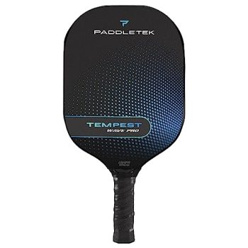 Paddletek Tempest Wave Pro Pickleball Paddle | Professional Pickleball Paddles with Carbon Fiber Surface, Tempest SRT Honeycomb Core & High Tack Performance Grip | USAPA Approved