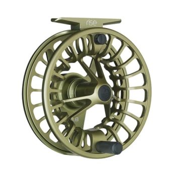 Redington Rise Fly Fishing Reel, Lightweight Design, Large Arbor and Oversized Drag Knob, Freshwater and Saltwater, Olive, 5/6