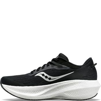 Saucony Men's Triumph 21 Sneaker, Black/White, 10
